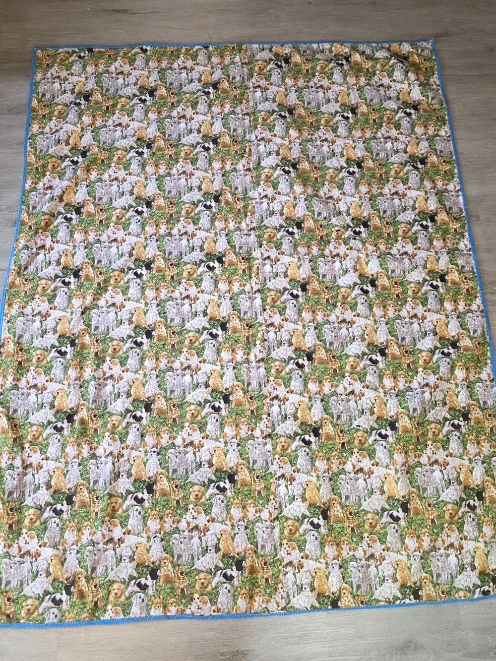 Sewing Dogs Handmade Dog Lover Quilt 52 x 63 Lap, Throw, Blanket, Gift